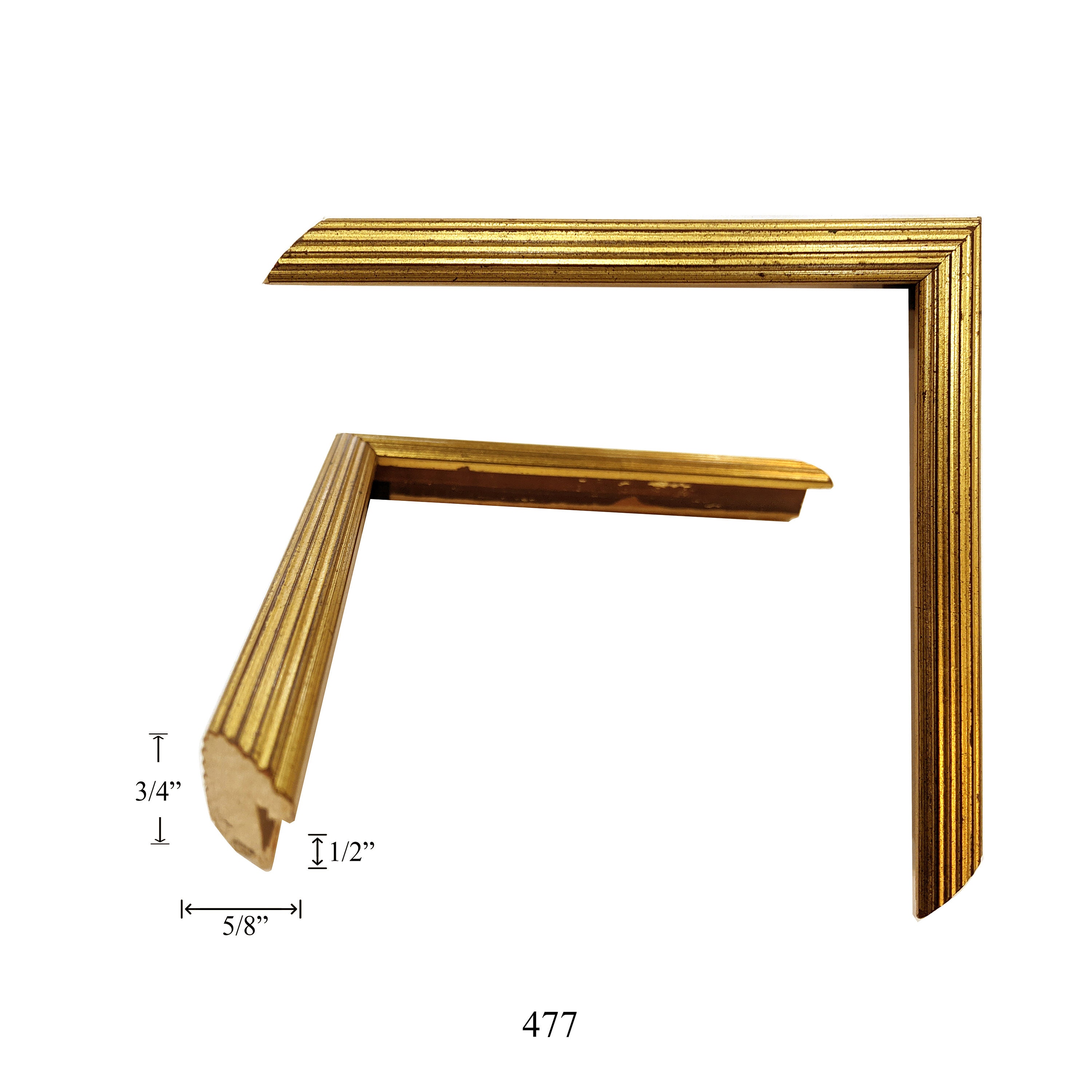 Custom Picture Frame 477 5/8W 3/4H 1/2R Gold Grooved Etsy UK