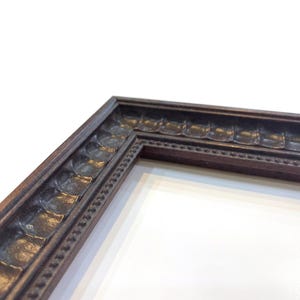 Custom Picture Frame | 1&quot;W Dark Brown Ornamental | Great for Photos, Art (1739)