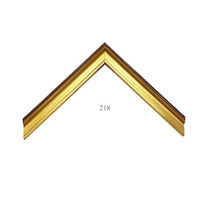 Custom Picture Frame (218) | 3/4&quot; Gold with Dark Brown Trim Deep Rabbet | Great for Canvases