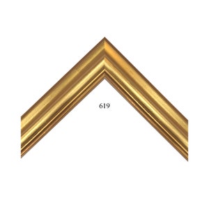 Custom Picture Frame | 1 1/2W 1H 3/8R Classic Gold Leaf  | Hand Crafted Custom Size Frames Great for Art, Photos (619)
