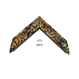 Custom Picture Frame | 1 1/2W 1 1/4H 1R Gold with Black | Custom Size Frame Great for Art, Photos, Canvas (1553)