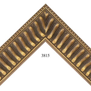 Custom Picture Frame | 2 1/2" Large Ornate Gold Deep Rabbet | Great for Artwork (3815)