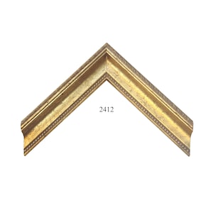 Custom Picture Frame | 1 1/4W 1 1/8H 3/8R Gold Decorative Trim Braiding Beading | Custom Size Framing Great for Art, Photos (2412)