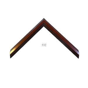 Custom Picture Frame | 3/4&quot; Cherry Ribbed with Decorative Lines | Great for Photos, Art, Diplomas, Certificates (532)