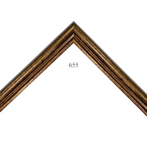 Custom Picture Frame | 3/4&quot; Dark Gold with Foxing (Speckled) | Custom Size Frames Great for Art, Photos (655)
