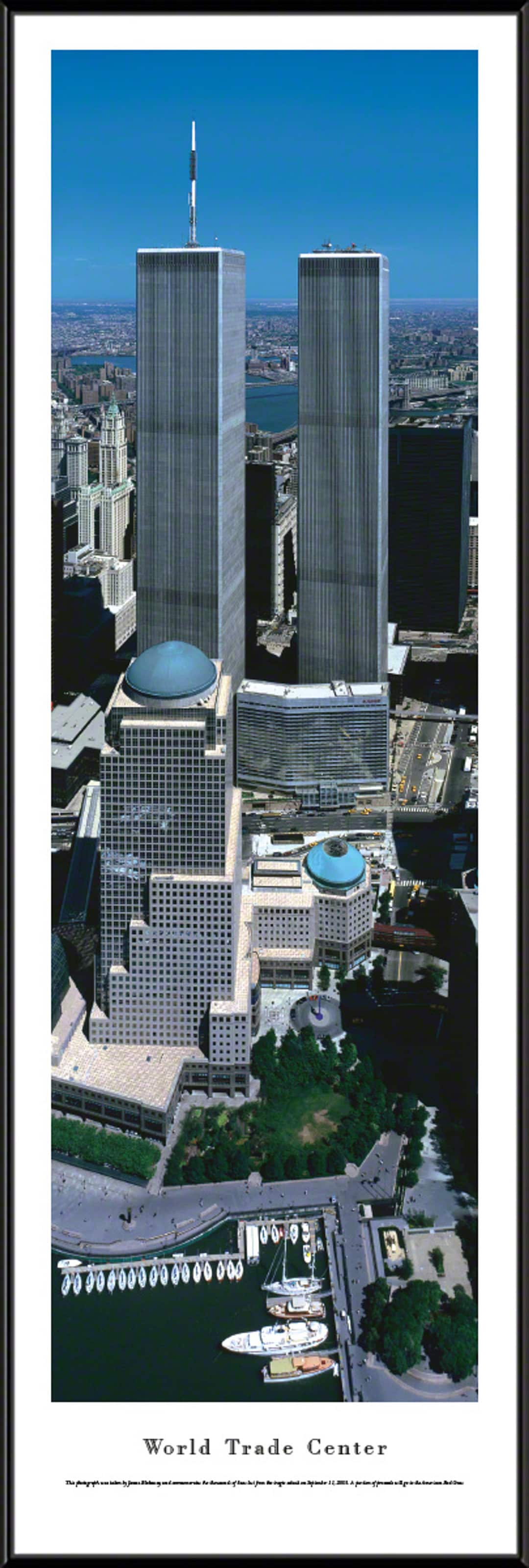 Wct Buildog World Trade Center Building Vertical Panorama New York | Custom Framed ...