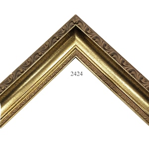 Custom Picture Frame | 2&quot; Decorative Gold with Ornate Detail Antique Gold | Custom Size Framing Great for Art (2424)