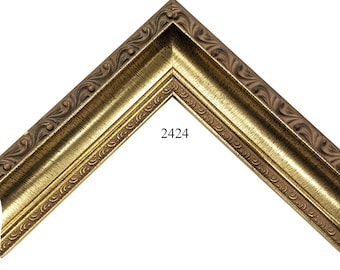 Custom Picture Frame | 2" Decorative Gold with Ornate Detail Antique Gold | Custom Size Framing Great for Art (2424)