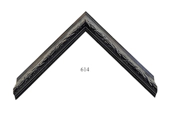 Custom Picture Frame | 1"W Black with Decorative Design | Hand Crafted Custom Size Framing Great for Art, Photos (614)
