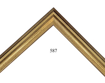 Custom Picture Frame | 1/2W 1/2H 3/8R Gold | Great for Diplomas & Photos (587)