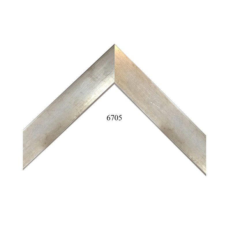 Custom Picture Frame 1 5/8 Decorative Silver Flat Profile Custom Size