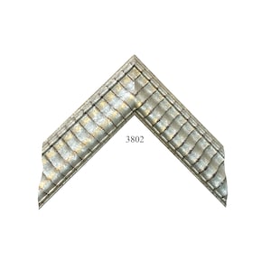 Custom Picture Frame (3802) | 2"Ribbed Silver | Great for Art