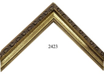 Custom Picture Frame | 1 1/4" Ornate Gold Decorative Beaded Lip | Great for Photos, Art 2423