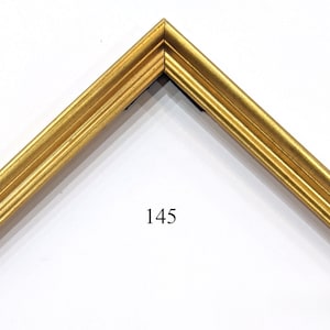 Custom Picture Frame | 1/2&quot;W x 3/4&quot; H x 3/8&quot;R Yellow Gold Traditional | Great for Photos, Art, Diplomas & Certificates (145)