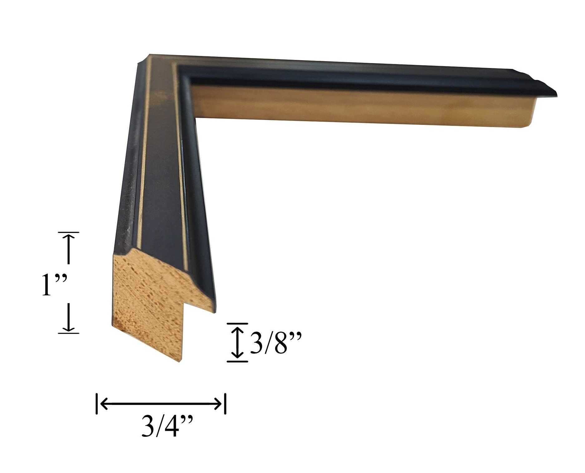 Picture Frame Rabbet Dimensions Custom Size Picture Frame | 3/4