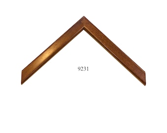 May include: A V-shaped corner section of a wooden picture frame with a smooth, medium-brown finish and visible wood grain. The frame piece features a clean mitered joint at the top center and the number 9231 is printed in black near the corner.