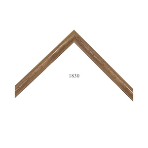 Custom Picture Frame | 3/4" W Medium Oak Rounded 1 1/4"H 7/8"R | Great for Photos & Artwork (1830)