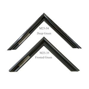 Custom Size Metal Frame | 3/8W 3/4H 7/16R Deep Green & Frosted Green Sectional Metal Frame Kit (Must order 2 packs to complete 1 frame) M23
