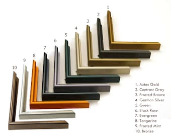 Metal Picture Frame | Custom Cut Sectional Metal 3/8"W x 1"H x 19/32" R | Multiple Colors and Finishes Available | Profile M17