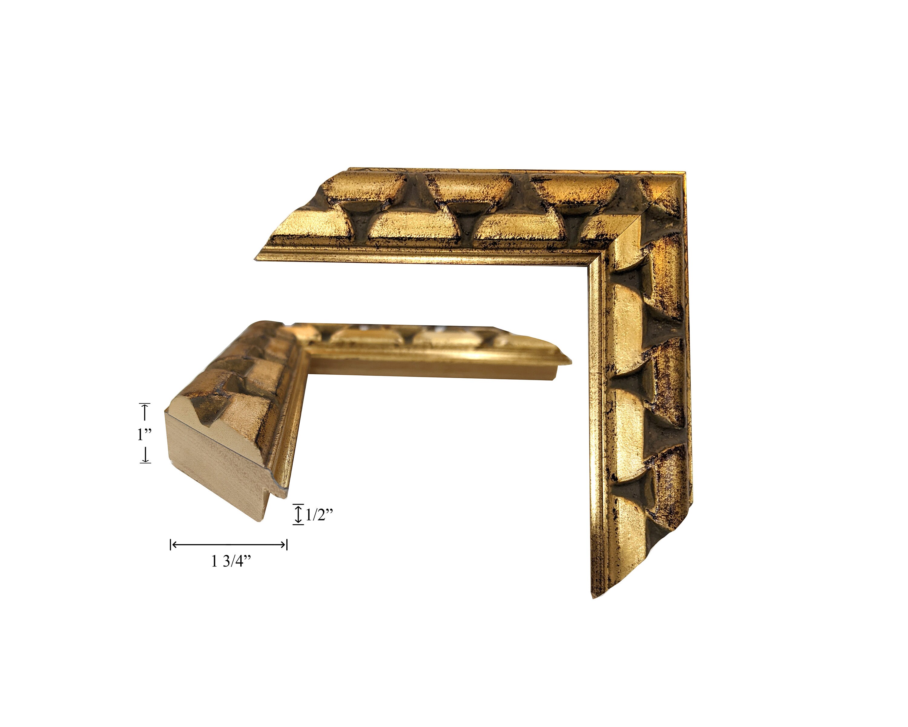 Custom Picture Frame3/4" Detailed GoldGreat for Photos & Certificates Custom Picture Frame3/4" Detailed GoldGreat for Photos & Certificates