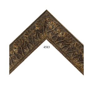 Custom Picture Frame (4583) | 3W 2H 3/4R | Ornate Dark Rustic Gold | Great for Artwork