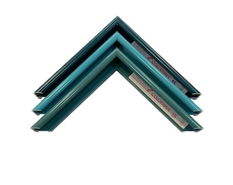 Metal Picture Frame | Custom Cut Sectional Metal 3/8"W x 1"H x 19/32" R | Profile 15 - Green