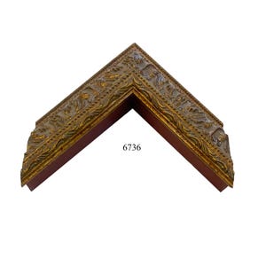 Custom Size Picture Frame | 2 3/4&quot; Gold Ornate with Antique Dusting | Great for Artwork, (3782)
