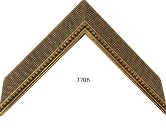 Custom Picture Frame | 1 1/2W 1H 3/4R Gold Decorative Bead w/ Bead Trim | Great for Artwork 3706