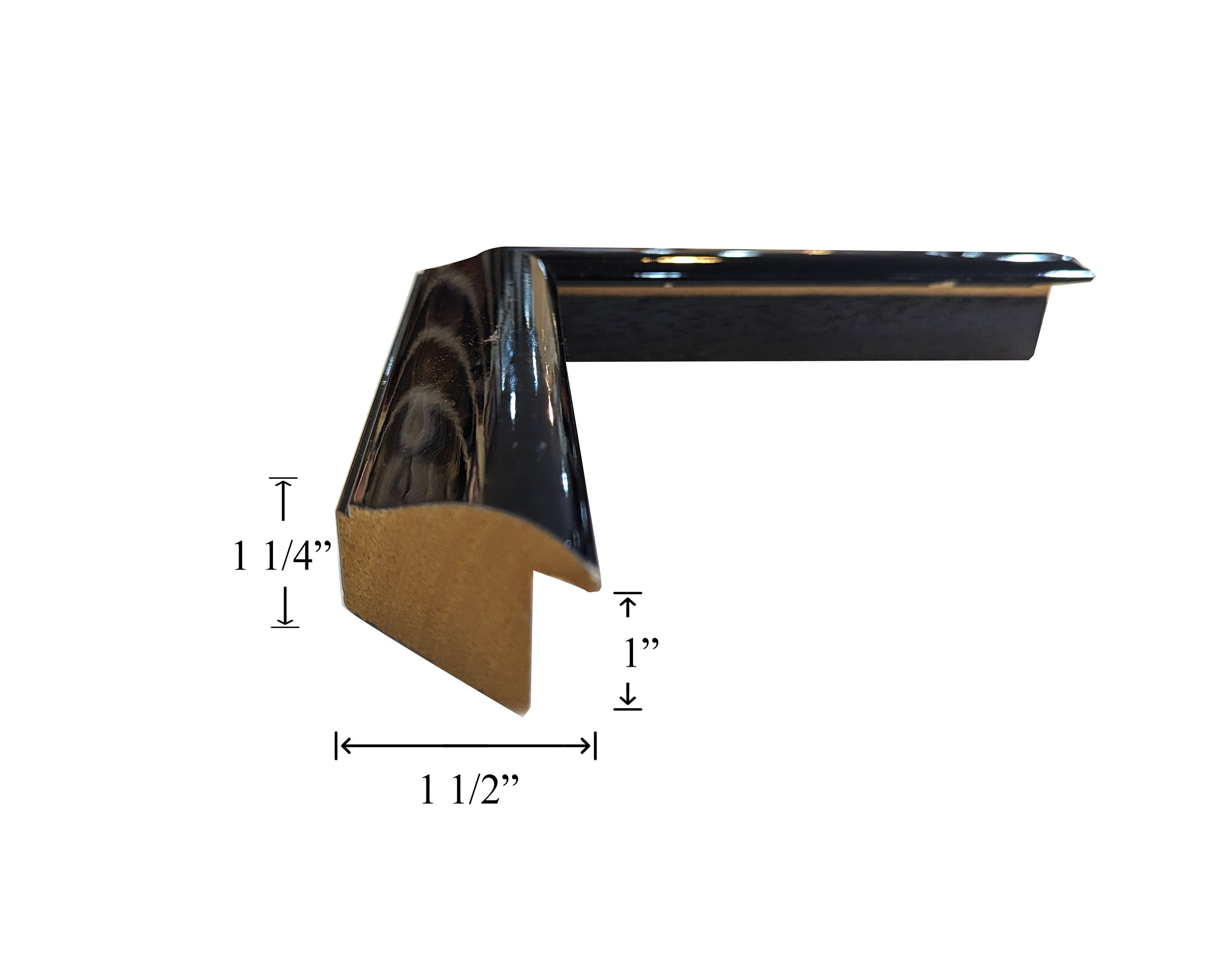 Picture Frame Rabbet Definition Custom Picture Frame | 1 1/2W Black Laquer W/deep Rabbet | Custom Size ...
