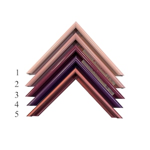Custom Metal Frame | 3/8&quot;W x 1&quot;H x 19/32&quot; R | Made to Measure Custom Size Metal Picture Frame Poster Frame Nielsen 15 Pink and Purple