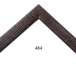 Custom Picture Frame | 1"W Dark Brown Rounded Ribbed | Custom Size Frames Great for Photos, Art, Wall Decor (484)