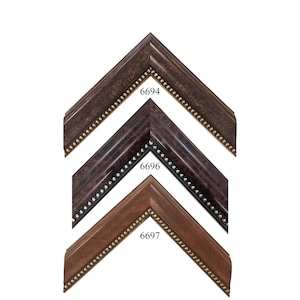 Custom Picture Frame (6694 6696 6697) | 1 1/2W 3/4H 3/8R Italian Classics  | Great for Artwork, Photographs, Prints