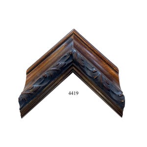 Custom Picture Frame (4419) | 3 3/4&quot; Large Dark Copper Gold with Ornate Black Lip | Great for Artwork
