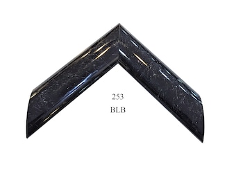 Custom Picture Frame | 1 7/8W Black Laquer with White Detail | Custom Size Framing Great For Art, Photos, Diplomas, Wall Decor (253)