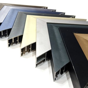 Custom Cut Frame - Sectional Metal - 7/8&quot; W x 5/8&quot; H x 1/2&quot; R | Custom Size Picture Frame Straight fit Profile M24