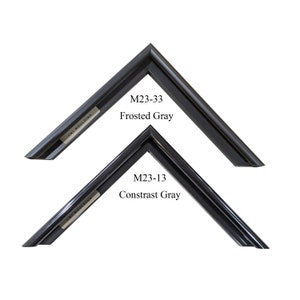 Custom Metal Frame 3/8W 3/4H 7/16W Frosted Gray & Contrast Gray Sectional Metal Frame Kit CMI M23 (Must order 2 packs to complete 1 frame)