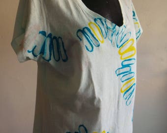 Batik Direct Application V- camiseta de cuello (mujer)