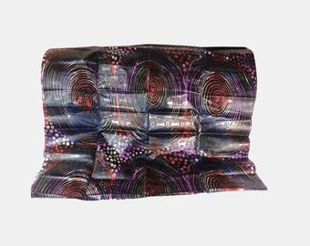 100% Cotton High Grade Batik Guinea Brocade Fabric 5 yds by 64 inches "Purple Haze"