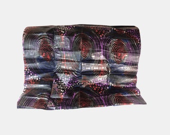 Tela de brocado Batik Guinea 100% algodón de alto grado 5 yardas por 64 pulgadas "Purple Haze"