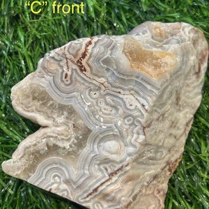 Crazy Lace Agate Crystal Polished Slabs From Mexico Beautiful Banding Sparkling Druzy Energy Balance Decor Or Gift C