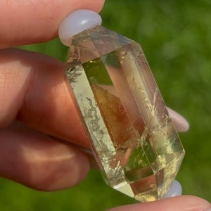 AAA Grade Golden Citrine Crystal Mini DT Double Terminated Point Untreated Superb Clarity Great Gift Or Energy Balance