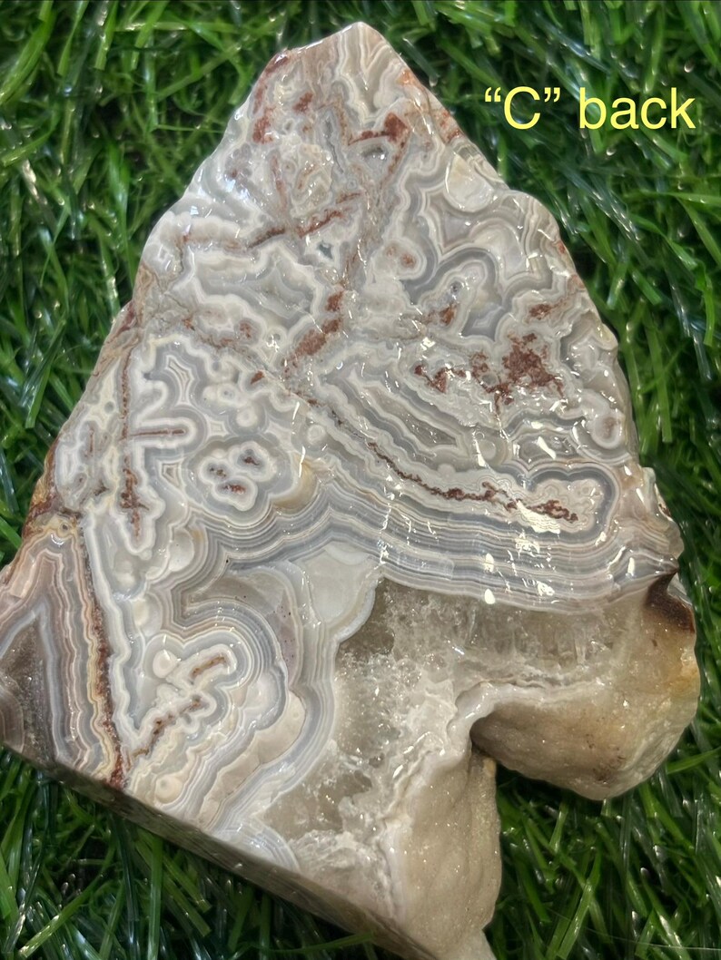 Crazy Lace Agate Crystal Polished Slabs From Mexico Beautiful Banding Sparkling Druzy Energy Balance Decor Or Gift afbeelding 8