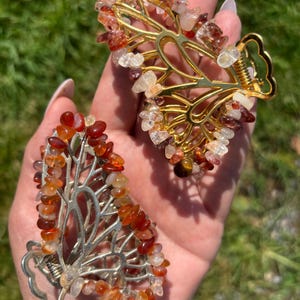 Stunning Real Crystal Chip Butterfly Strong Hold Hair Grab Clip Accessorie Great For Bridal Or Gift Multiple Materials Available