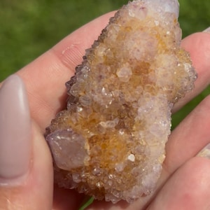 AAA Amethyst Spirit Quartz Point: Purply Pink Cactus Quartz Crystal, 75g