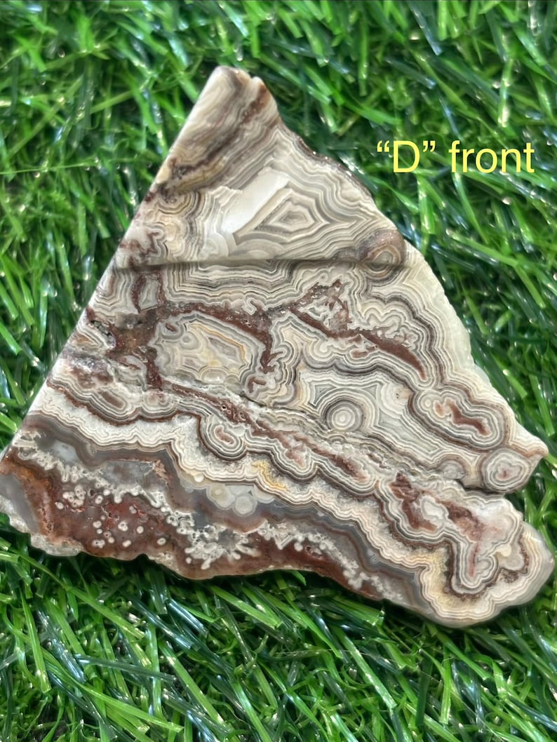 Crazy Lace Agate Crystal Polished Slabs From Mexico Beautiful Banding Sparkling Druzy Energy Balance Decor Or Gift D