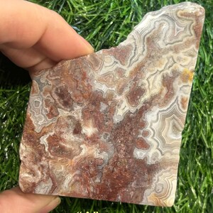Crazy Lace Agate Crystal Polished Slabs From Mexico Beautiful Banding Sparkling Druzy Energy Balance Decor Or Gift A