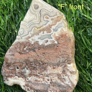 Crazy Lace Agate Crystal Polished Slabs From Mexico Beautiful Banding Sparkling Druzy Energy Balance Decor Or Gift F