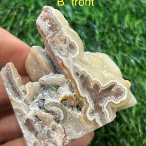 Crazy Lace Agate Crystal Polished Slabs From Mexico Beautiful Banding Sparkling Druzy Energy Balance Decor Or Gift B