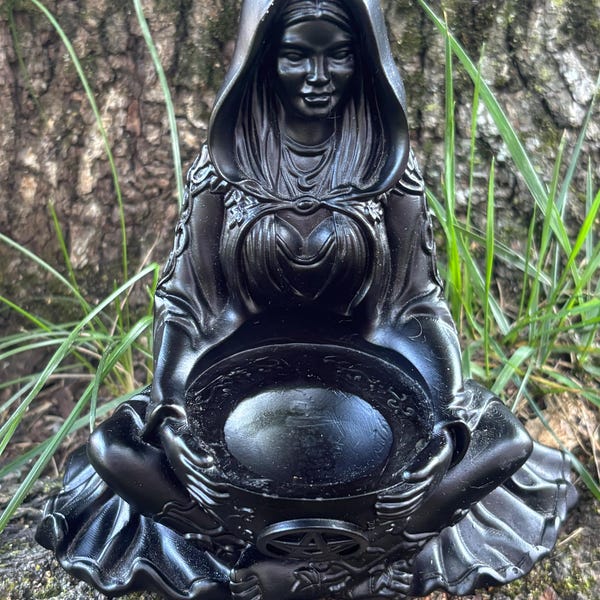 Celtic Gaia Mother Earth Moon Goddess Resin Sphere Orb Stand Crystal Display Stand Spiritual Or Wiccan And Home Decor