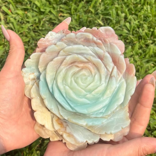 XL ブルー ドゥルージー アゲート ジオード クリスタル: きらめく